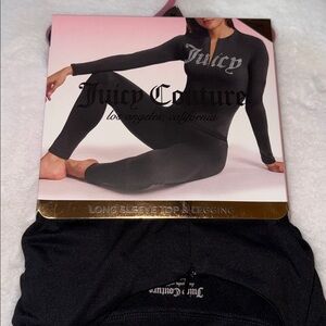 Juicy Couture Black Long Sleeve Top & Legging Set size medium